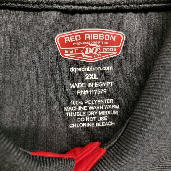 Dairy Queen DQ Food Restaurant Employee Polo Shirt Mens 2XL‎ Black Polyester - Picture 2 of 8